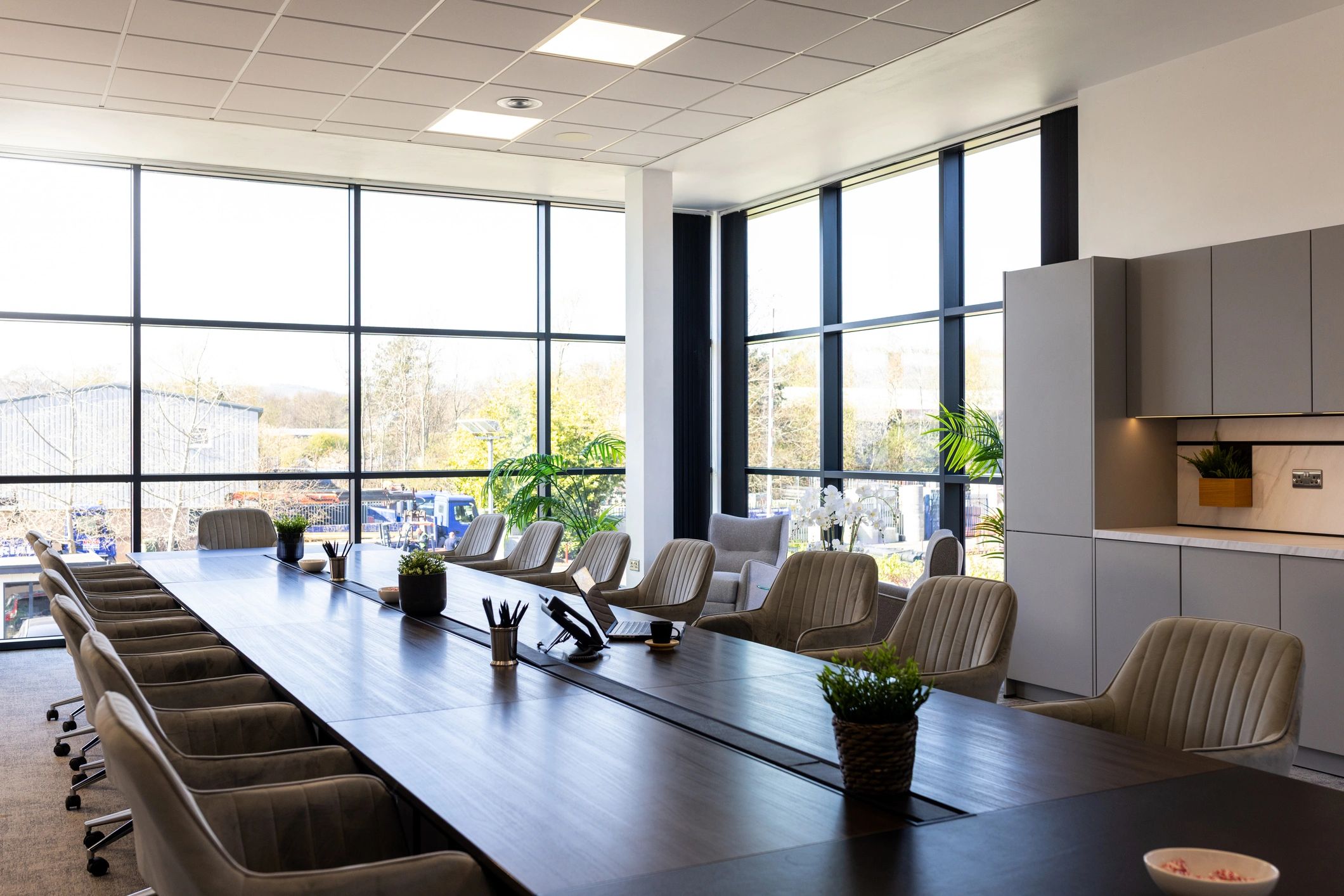 Modern conference room workspace for SEO services