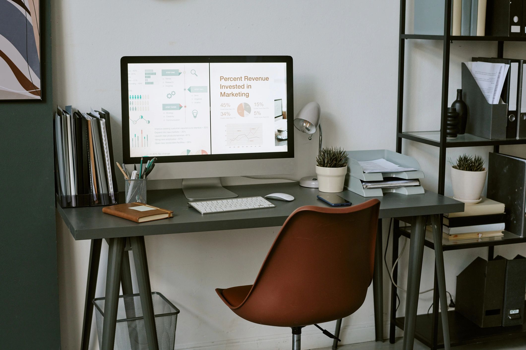 Analytics dashboard on desktop in a clean workspace
